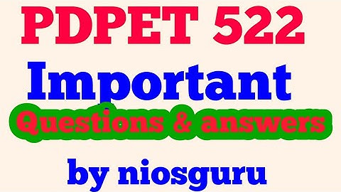 PDPET MODULE 522 BY NIOSGURU  AJAYANURAGI