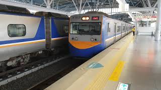 台鐵2103次&2124次 EMU700型區間車 台中交會進出站 編組：729+730 & 707+708