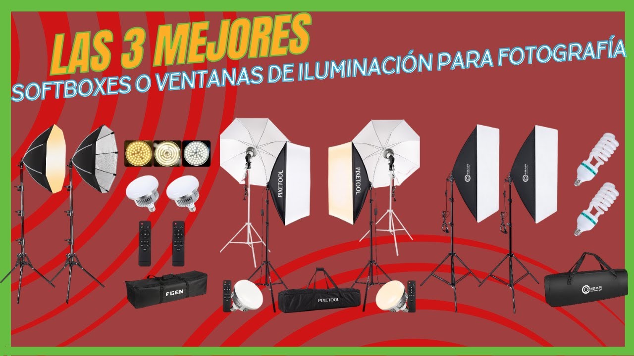 Los 3 mejores Softboxes o ventanas de iluminación para Fotografía de Amazon en 2025 Kits iluminación