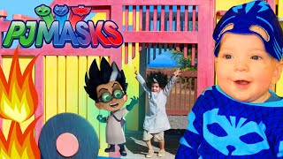 PJ Masks In REAL LIFE Romeo Gives CATBOY NEW SUPER POWERS 3 Full Episodes &amp; Coolest Park!