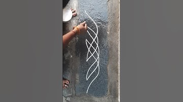 simple and beautiful side border design for rangoli