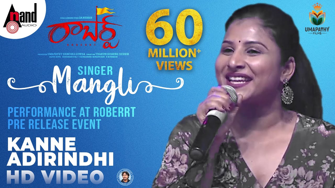 ⁣Singer Mangli Kanne Adhirindhi Song Performance At Roberrt Pre Release Event | Darshan | Arjun Janya