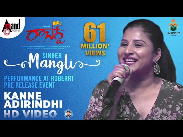 Singer Mangli Kanne Adhirindhi Song Performance At Roberrt Pre Release Event | Darshan | Arjun Janya class=