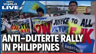 Philippines LIVE: Anti-Duterte Rally After Former President Rodrigo Duterte Was Arrested