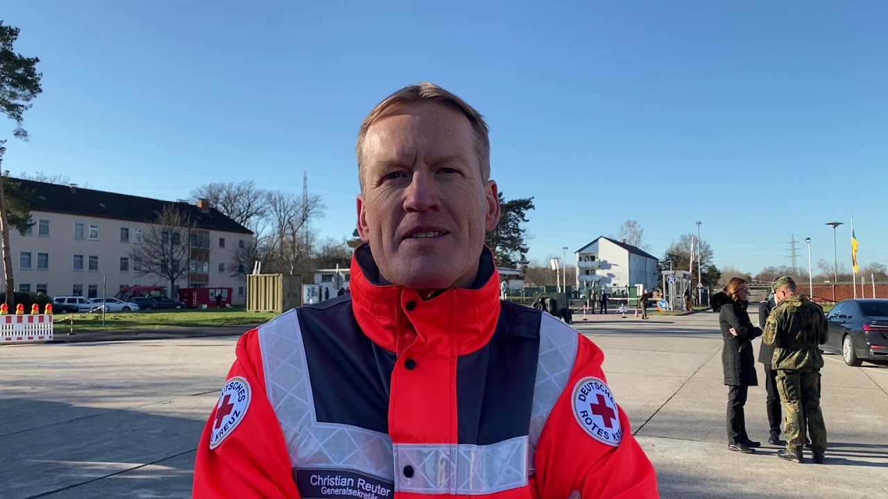 DRK-Generalsekretär Reuter in Germersheim - YouTube