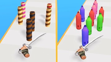 Sword Melter Game! Satisfying and Relaxing ASMR Slicing Video