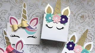 Unicorn Card & Unicorn Gift Bag Project Share - using Lori Whitlock SVG files