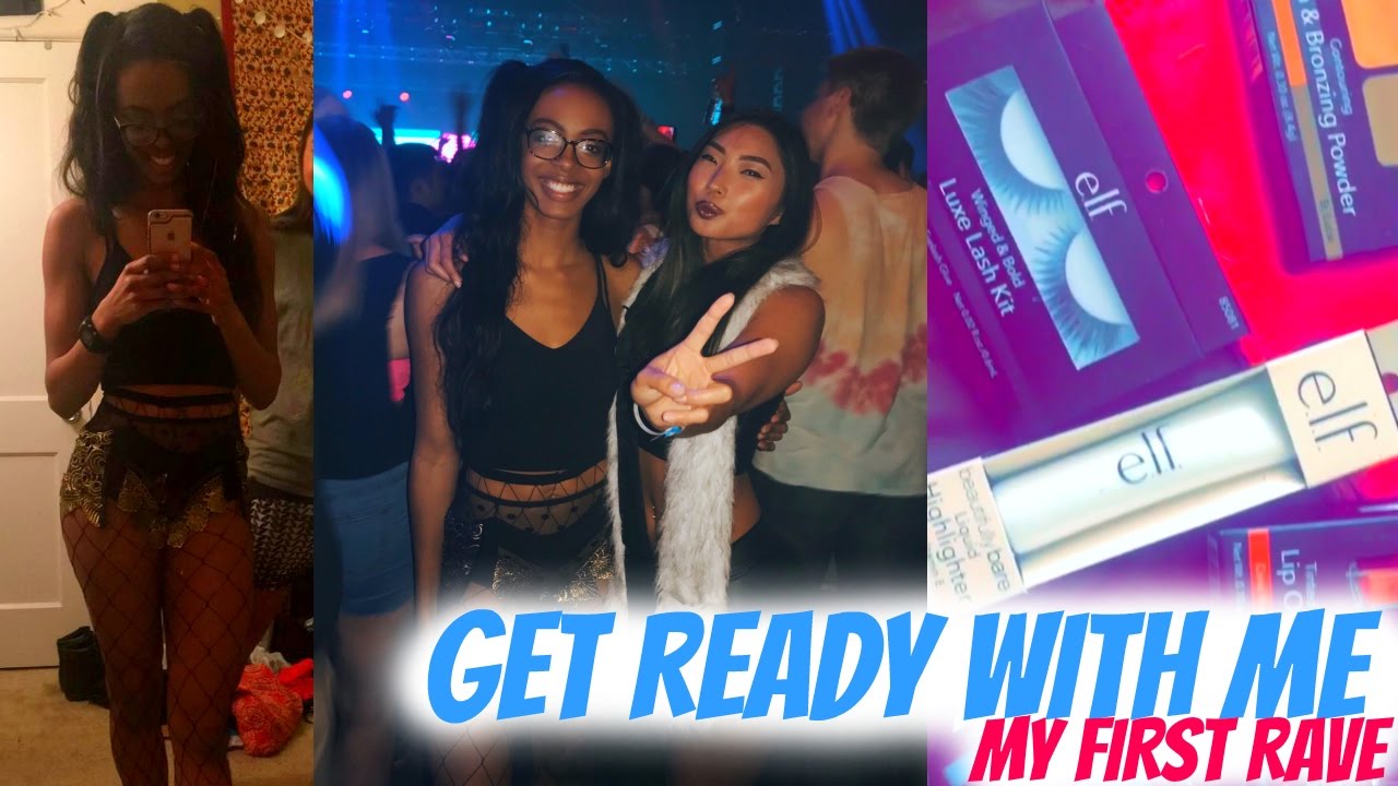 GET READY WITH ME: My First Rave | Elf Cosmetics Unboxing Haul ...