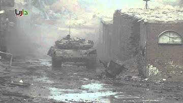 Внезапный выстрел сирийского танка