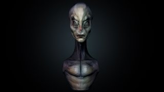 Alien Zbrush turntable