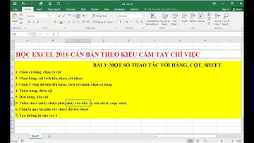 Học Excel kiểu cầm tay chỉ việc - Bài 3: Một số thao tác cơ bản với hàng, cột