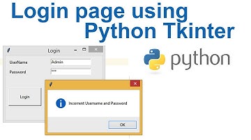 Login page using python tkinter