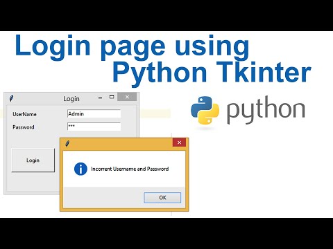 Login page using python tkinter