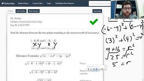 DeltaMath Distance Between Points