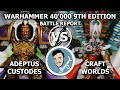 WARHAMMER 40'000 *GAME 1* BARNYARD BATTLE REPORT BEATDOWN Craftworlds VS Adeptus Custodes