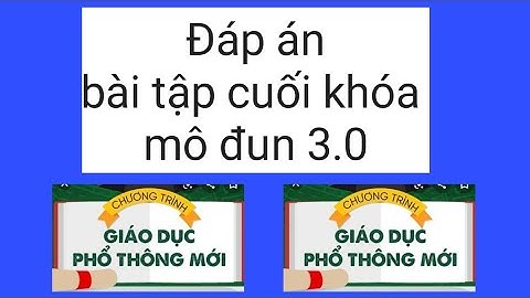 Đáp án  trắc nghiệmbài tập cuối khóa mô đun 3.0