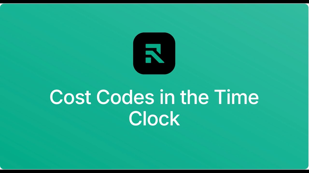Cost Codes in the Time Clock - YouTube