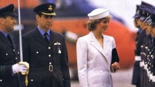 Princess Diana During A Visit To Raf Wittering, UK 1985