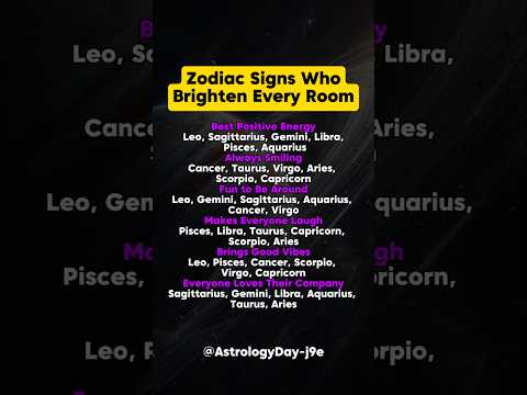 These Zodiac Signs Brighten Every Room They Walk Into #zodiac #zodiacsigns #astrology #horoscope