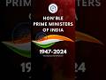 🇮🇳 Hon'ble Prime Ministers of india 👈 1947 to 2024 👈 #shorts #youtube #bpscconceptwallah