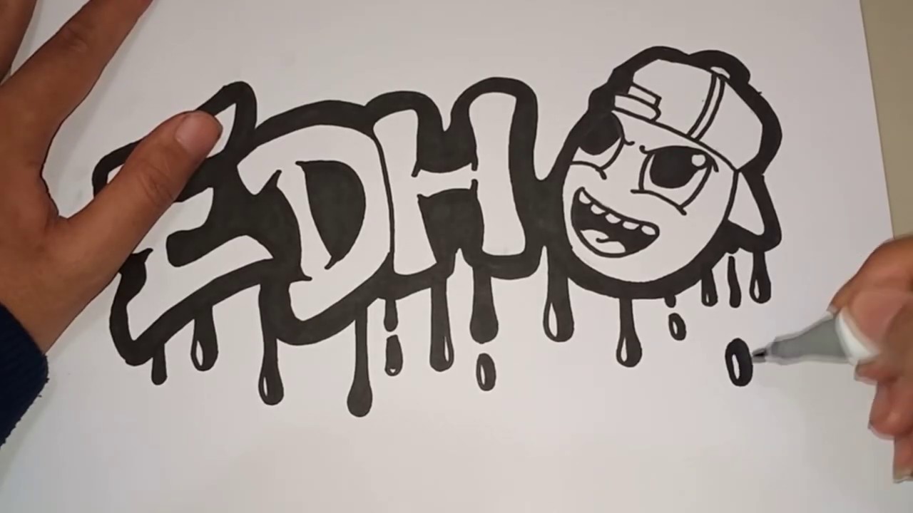 Grafity keren nama  edho hitam  putih  YouTube