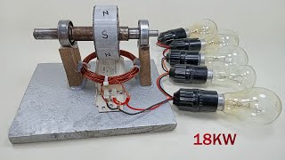 How to make 230V 18000w Free energy use 100% copper wire