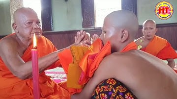 Nghi thức lễ xuất gia (vào tu) theo phong tục phật giáo nam tông khmer tại chùa cần đước - thạnh phú