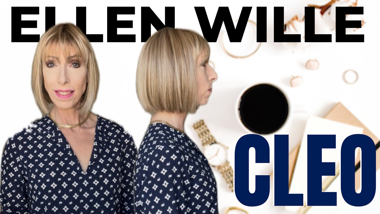 Edgy Bob Hair Style With Bang | ELLEN WILLE CLEO WIG REVIEW | Color Sand Multi Rooted