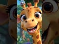 baby elephant and girraff playing 🐘🦒 #cartoonvideo #kidsvideo