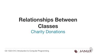 Introduction to Computer Programming - Aggregation - Charity Donations