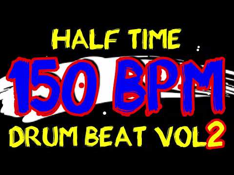 150-bpm---half-time-drum-beat-rock-2---4/4-drum-track---metronome---drum-beat