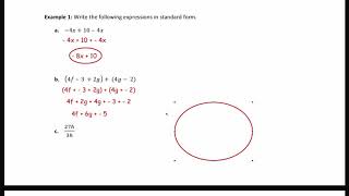Module 3 Lesson 2: Generating Equivalent Expressions
