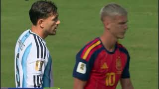 Leandro Paredes Fight vs Dani Olmo Spain vs Argentina