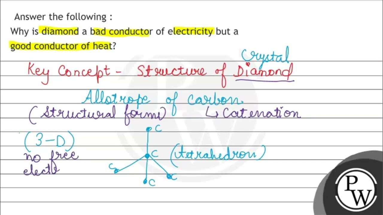 Answer the following Why is diamond a bad conductor of electricity
