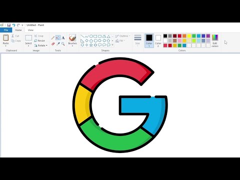 How to draw a variant Google logo using MS Paint | How to draw on your computer