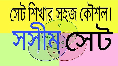 SSC math,Finite set(সসীম সেট)