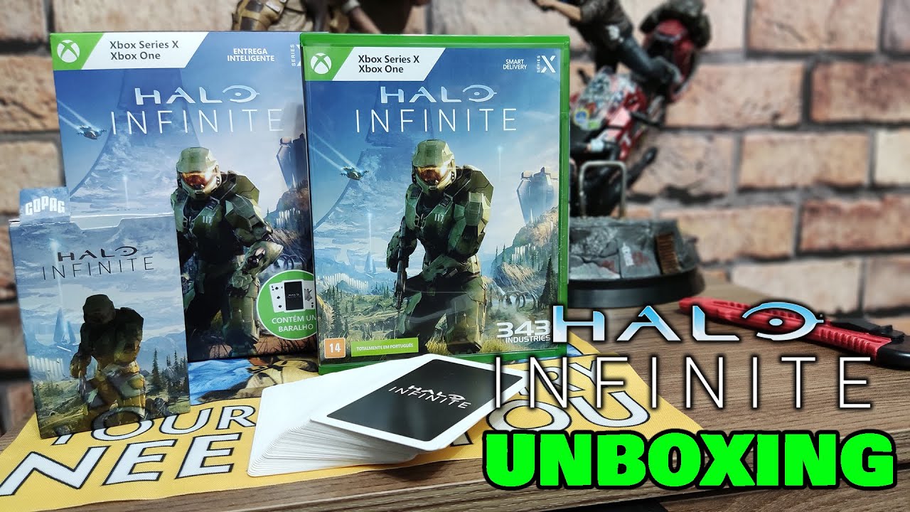 halo infinite jogo xbox one series x com baralho exclusivo e caixa