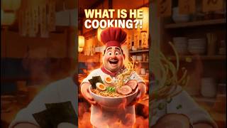 🍜 Watch a cute 3D chef gu make delicious handmade ramen from scratch! #shorts #reels #food #fyp