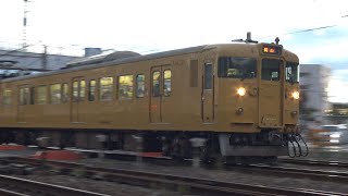 【4K】JR山陽本線　普通列車115系電車　ｵｶD-12編成