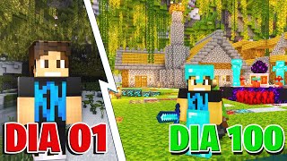 SOBREVIVI 100 DIAS EM UMA CAVERNA GIGANTE DO MINECRAFT SURVIVAL