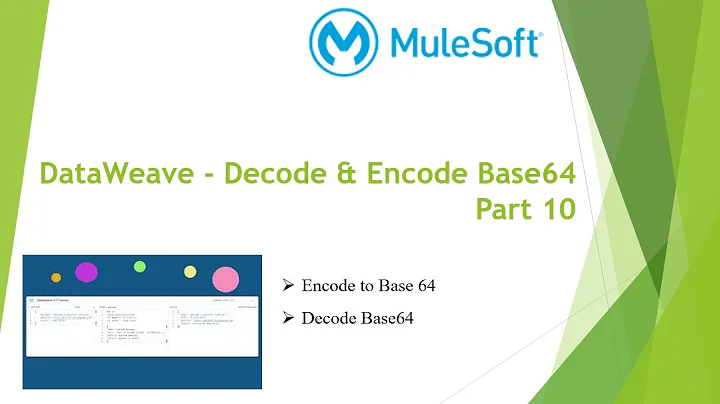 Mulesoft Tutorials | DataWeave - Decode & Encode Base64 Part 10 | DataWeave | NetBook | P23