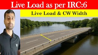 Live Load on Bridge  & CW Width| IRC:6