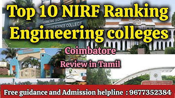 Top 10 NIRF Ranking Engineering Colleges in Coimbatore | Full Review in Tamil