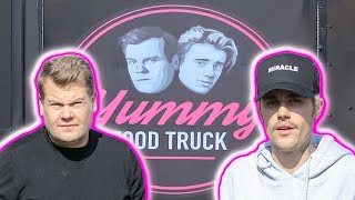 Justin Bieber And James Corden Serve Food On Their Very Own Food Truck