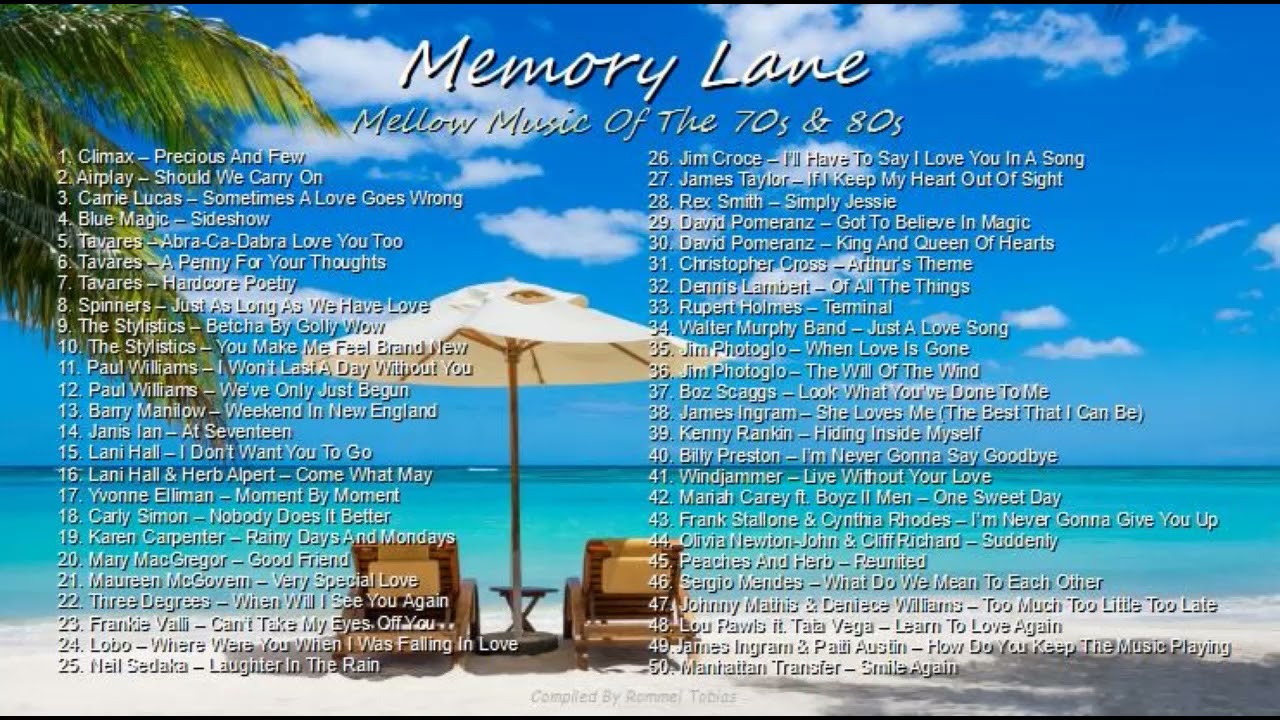 Memory Lane  Mellow Music Of The 70s  80sEasy ListeningClassic Love Songs