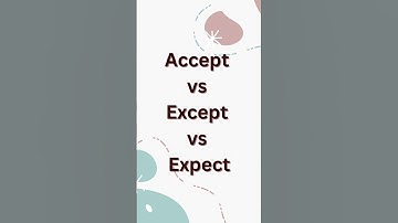 Accept vs Except vs Expect | Don’t Confuse These English Words! 💡 #vocabs #learnenglish