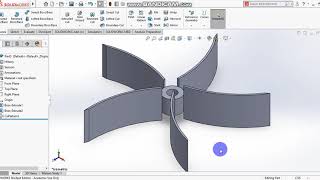 Solidworks-Lesson 9: How to create curved blade turbine agitator type II
