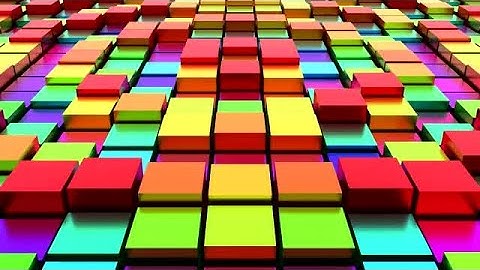 Loopable Metallic Rainbow Cubes Stock Motion Graphics