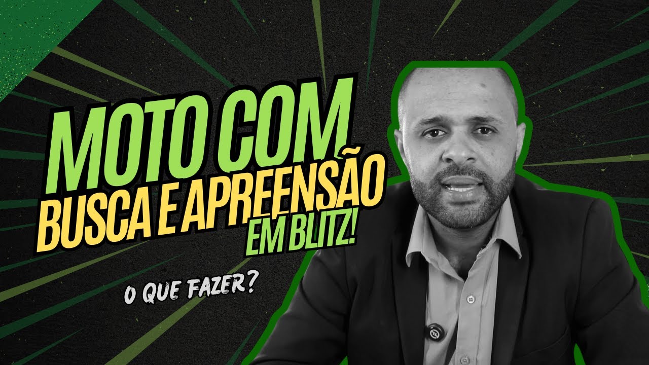 Moto com busca e apreensão em Blitz. O que fazer? - YouTube