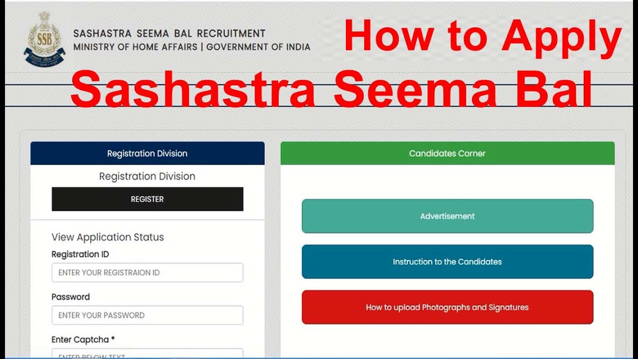 How to Apply Online SSB Online Form 2020-21 , How to Join SSB 2020-21